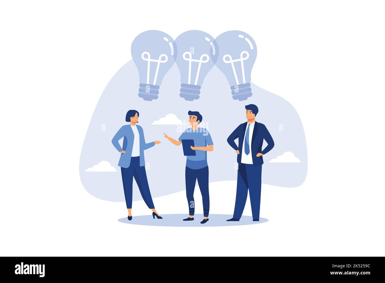 Sharing business ideas, collaboration meeting, sharing knowledge