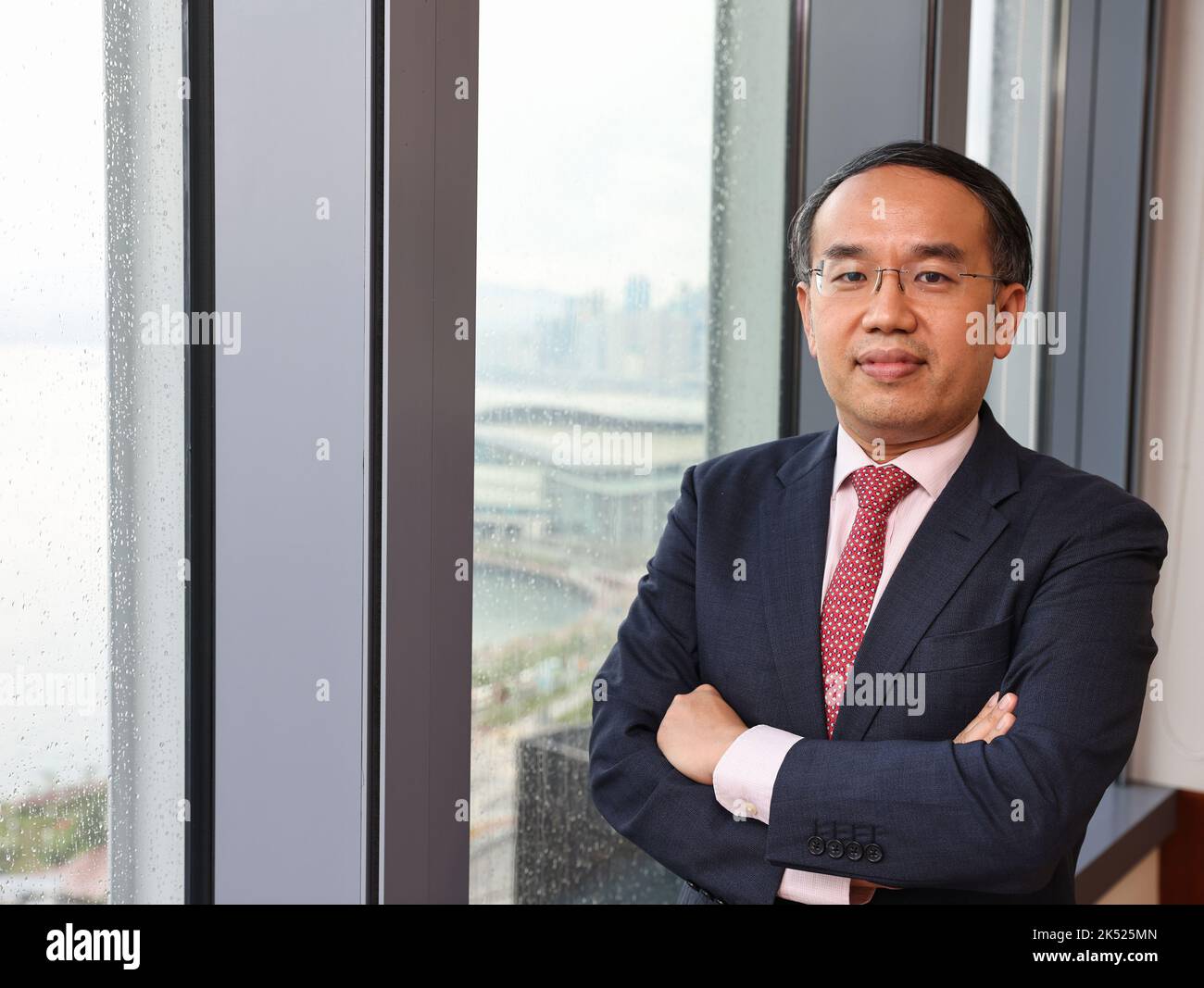 Interview with Secretary for Financial Services and the Treasury Christopher Hui Ching-yu at Central Government Offices (CGO). 30AUG22 SCMP/ K. Y. Cheng Stock Photo