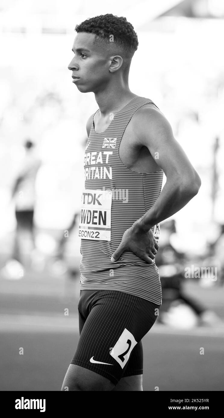 Daniel Rowden of GB&NI competing in the men’s 800m heats at the World Athletics Championships, Hayward Field, Eugene, Oregon USA on the 21st July 2022 Stock Photo