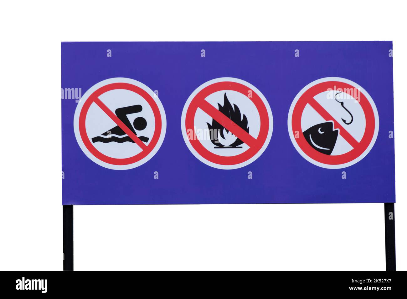 Fishing warning sign Cut Out Stock Images & Pictures - Alamy