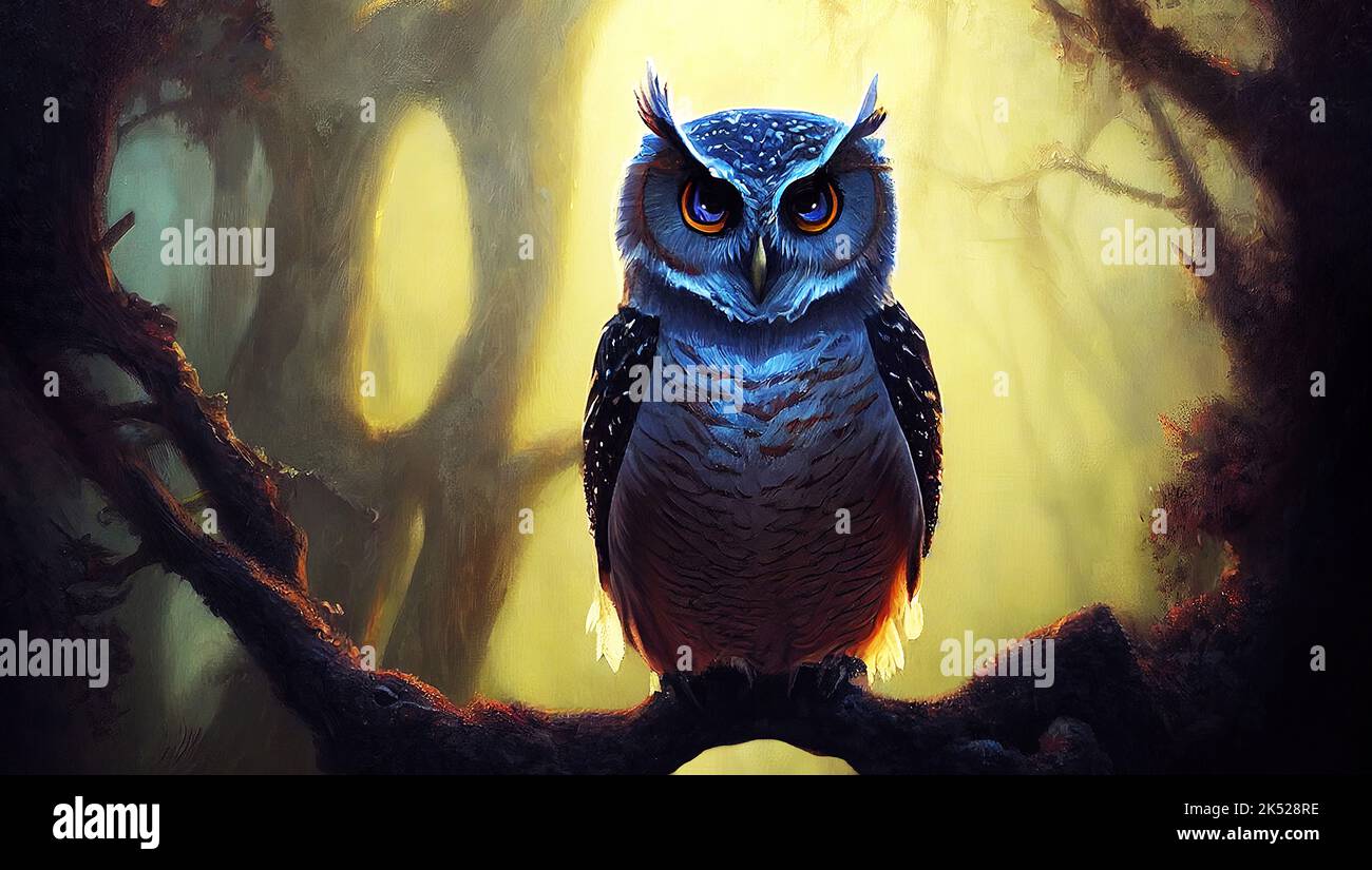 Mystical owl hi-res stock photography and images - Alamy