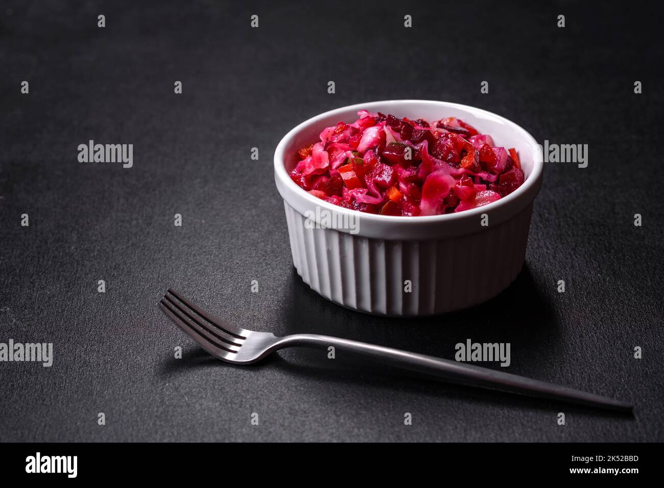 Vinaigrette, ?raditional ukrainian beetroot salad with boiled