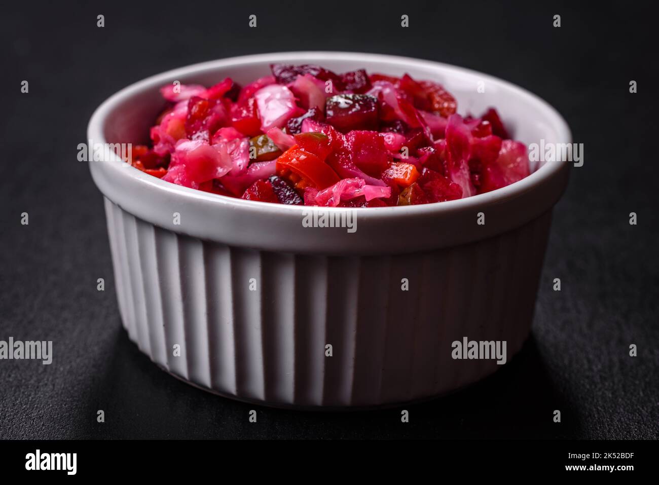 Vinaigrette, ?raditional ukrainian beetroot salad with boiled