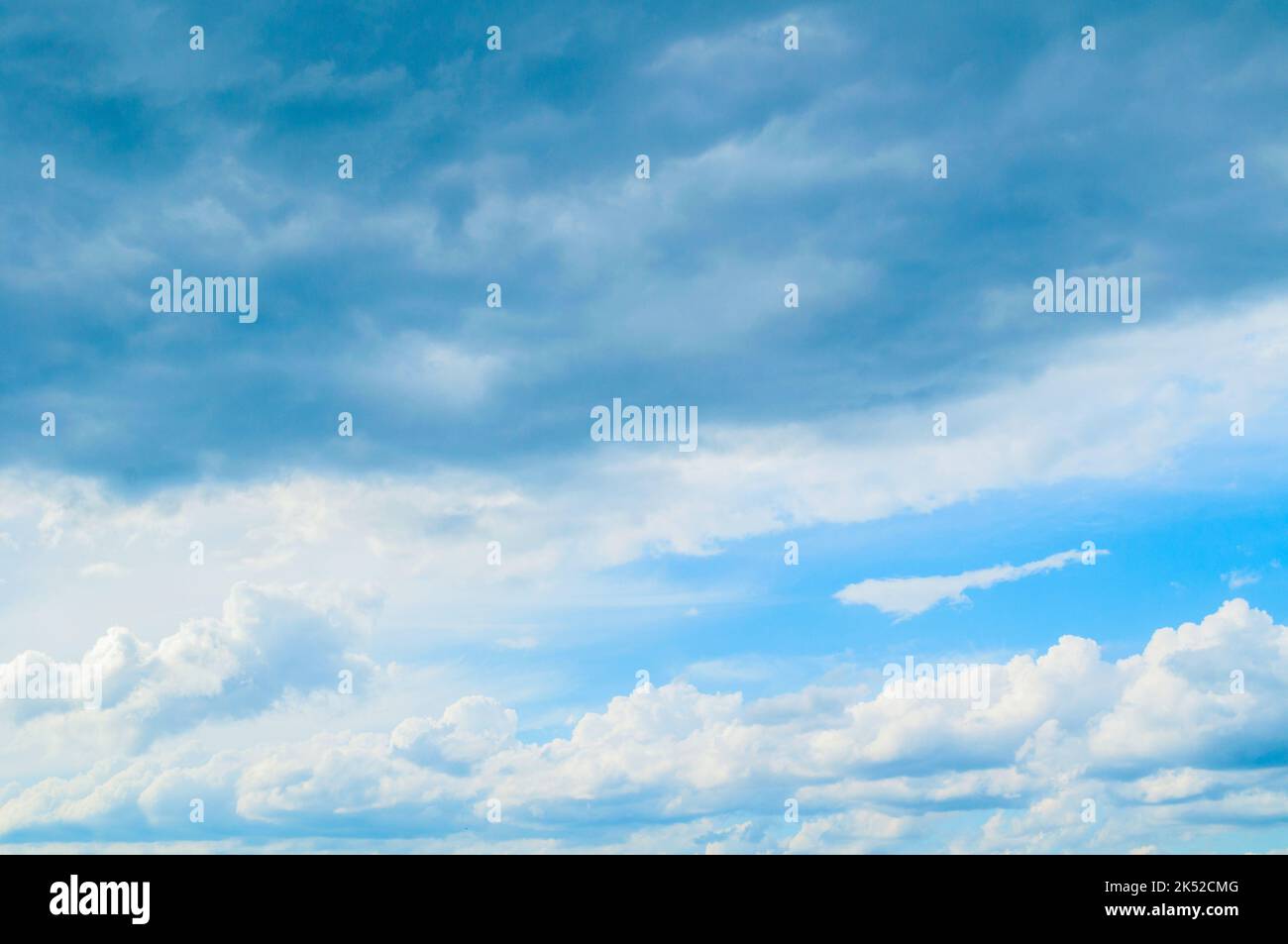 Cloudy sky background, cloudy sky landscape scene with colorful clouds Stock Photo