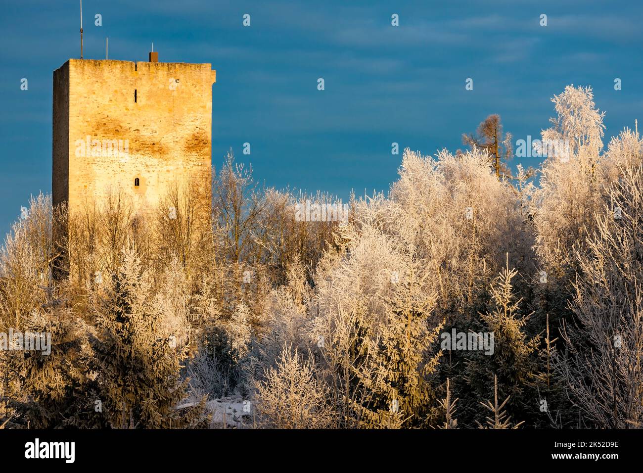 frosty morning in Landstejn castle, Czech Republic Stock Photo - Alamy