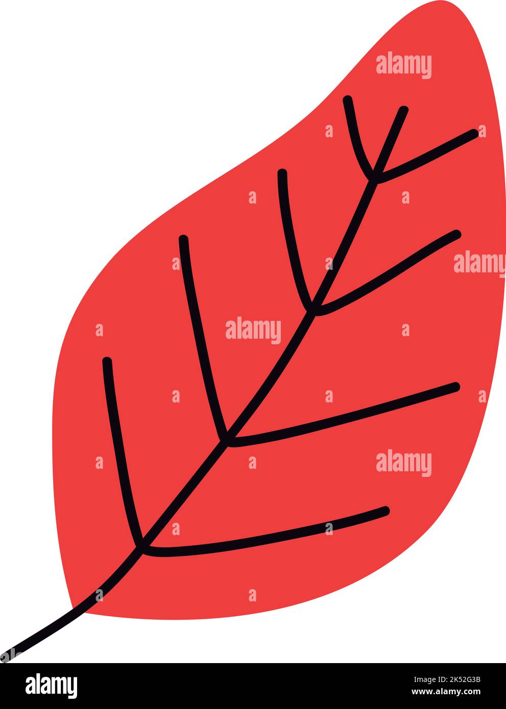 red leaf plant foliage nature icon Stock Vector Image & Art - Alamy
