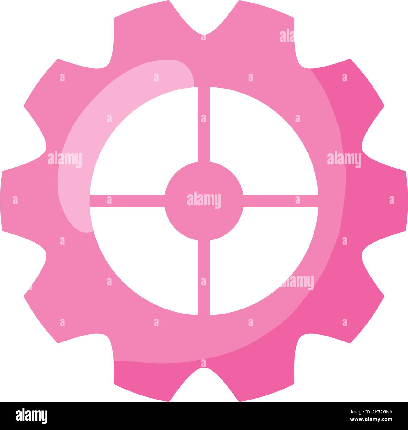 pink gear cog setting machine icon Stock Vector Image & Art - Alamy