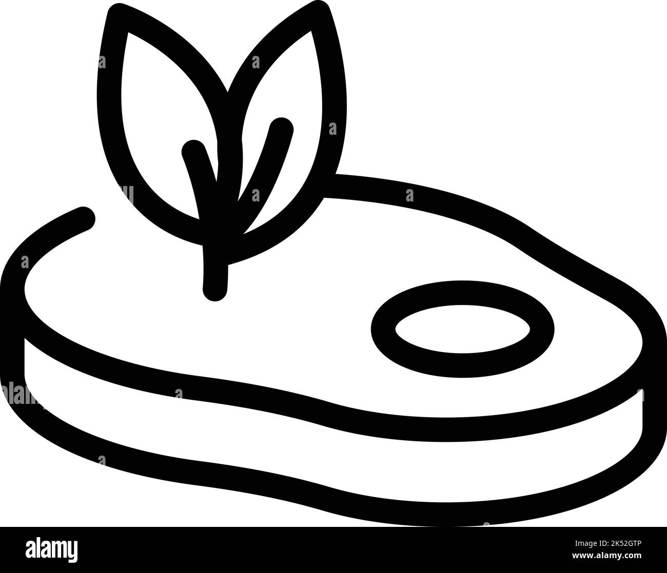 Soy meat steak icon outline vector. Food soya. Bean sauce Stock Vector ...