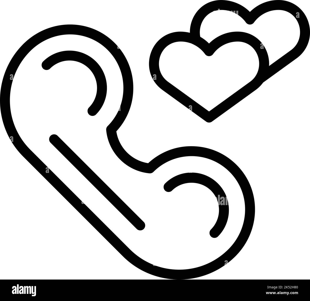 Love call icon outline vector. Social share. Activist relief Stock 