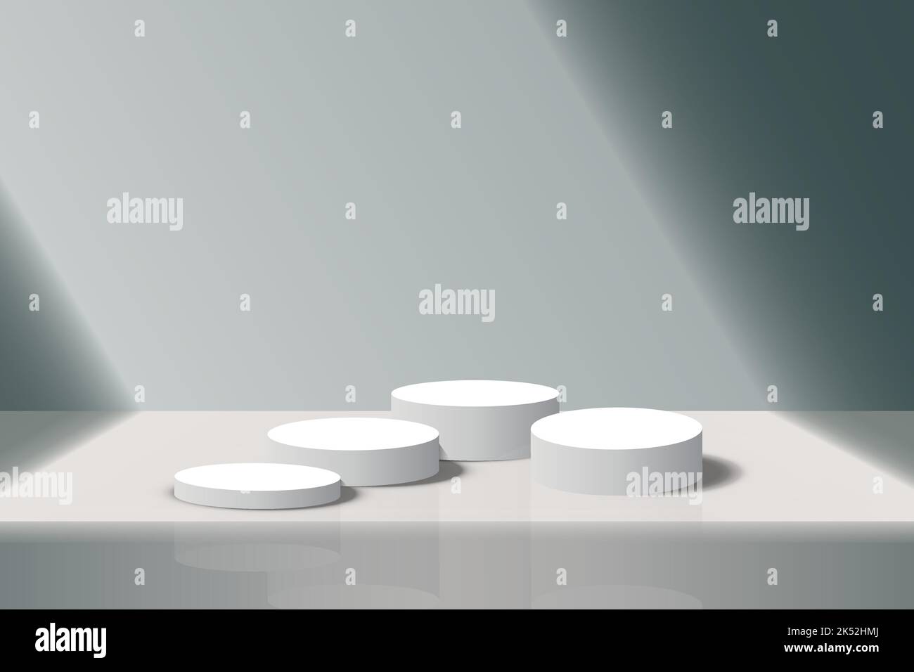 Display pedestal, Design platform, Empty product, White room and side