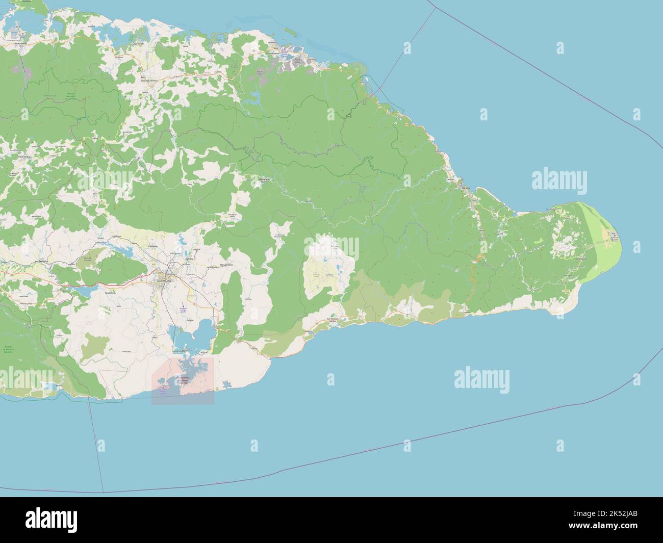 Guantanamo, province of Cuba. Open Street Map Stock Photo - Alamy