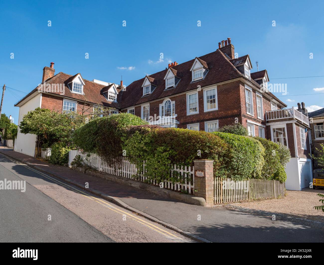 Jerningham House, 18 Mount Sion, a Grade II listed house close to the Pantiles area of Royal Tunbridge Wells, Kent, UK. Stock Photo