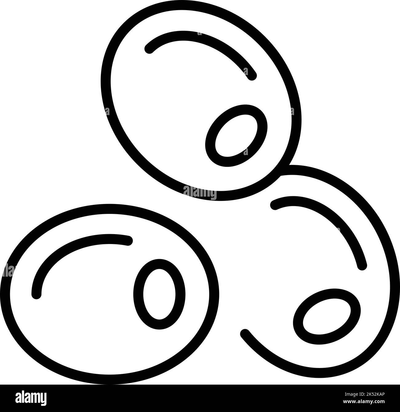 Clean olives icon outline vector. Extra vegetable. Food plant Stock Vector