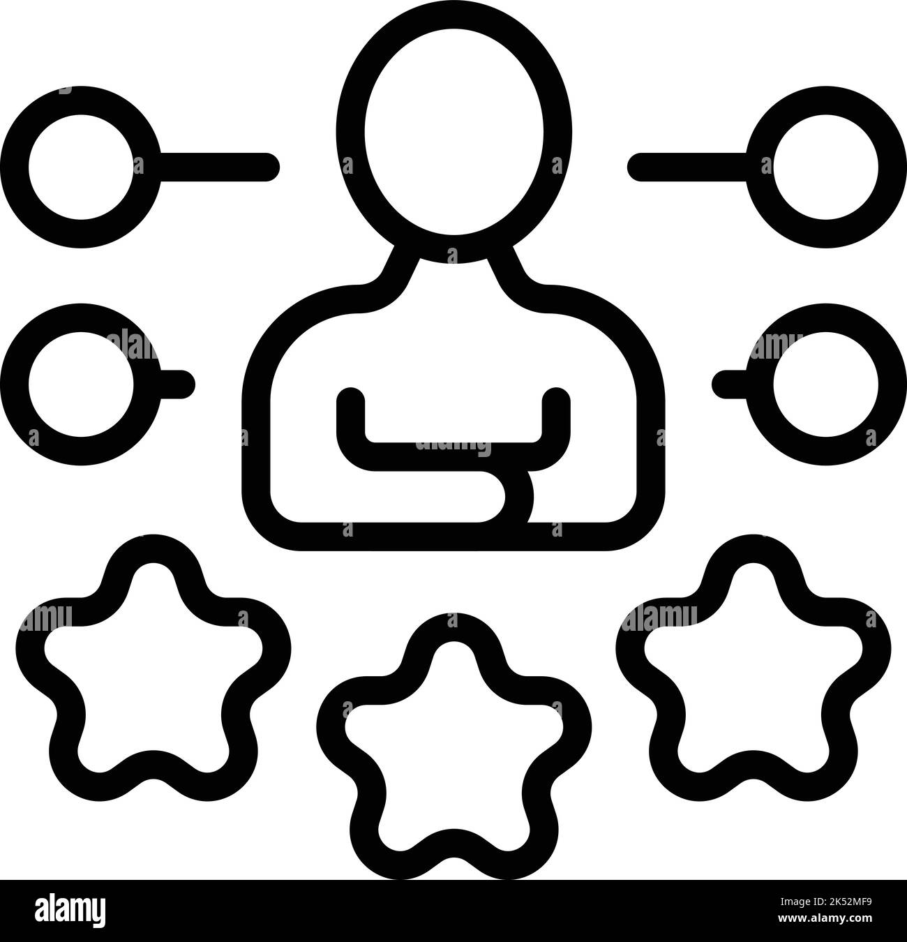 Raiting manager icon outline vector. Team decision. Critical cost Stock ...