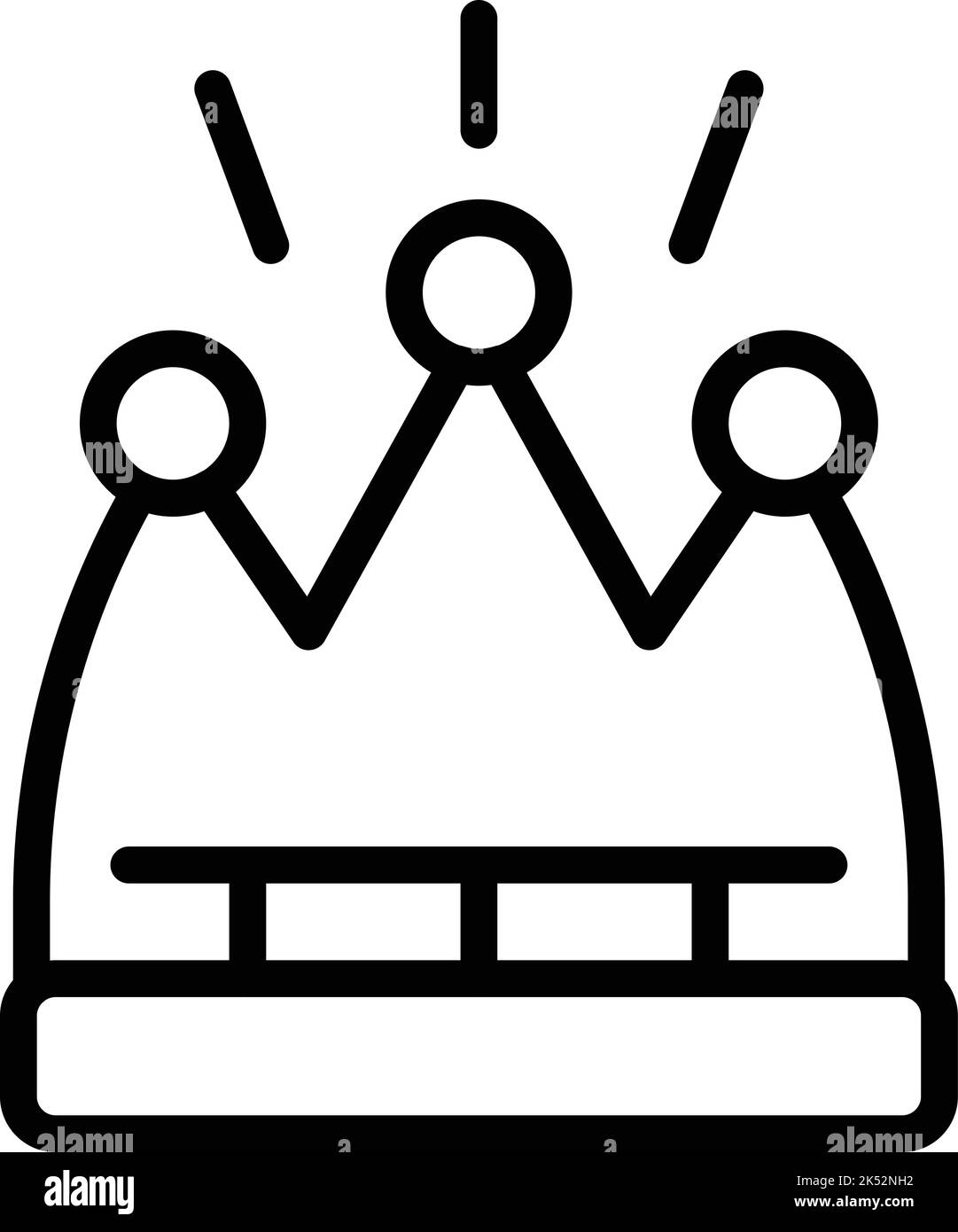 Crown advantage icon outline vector. Profit play. Critical idea Stock