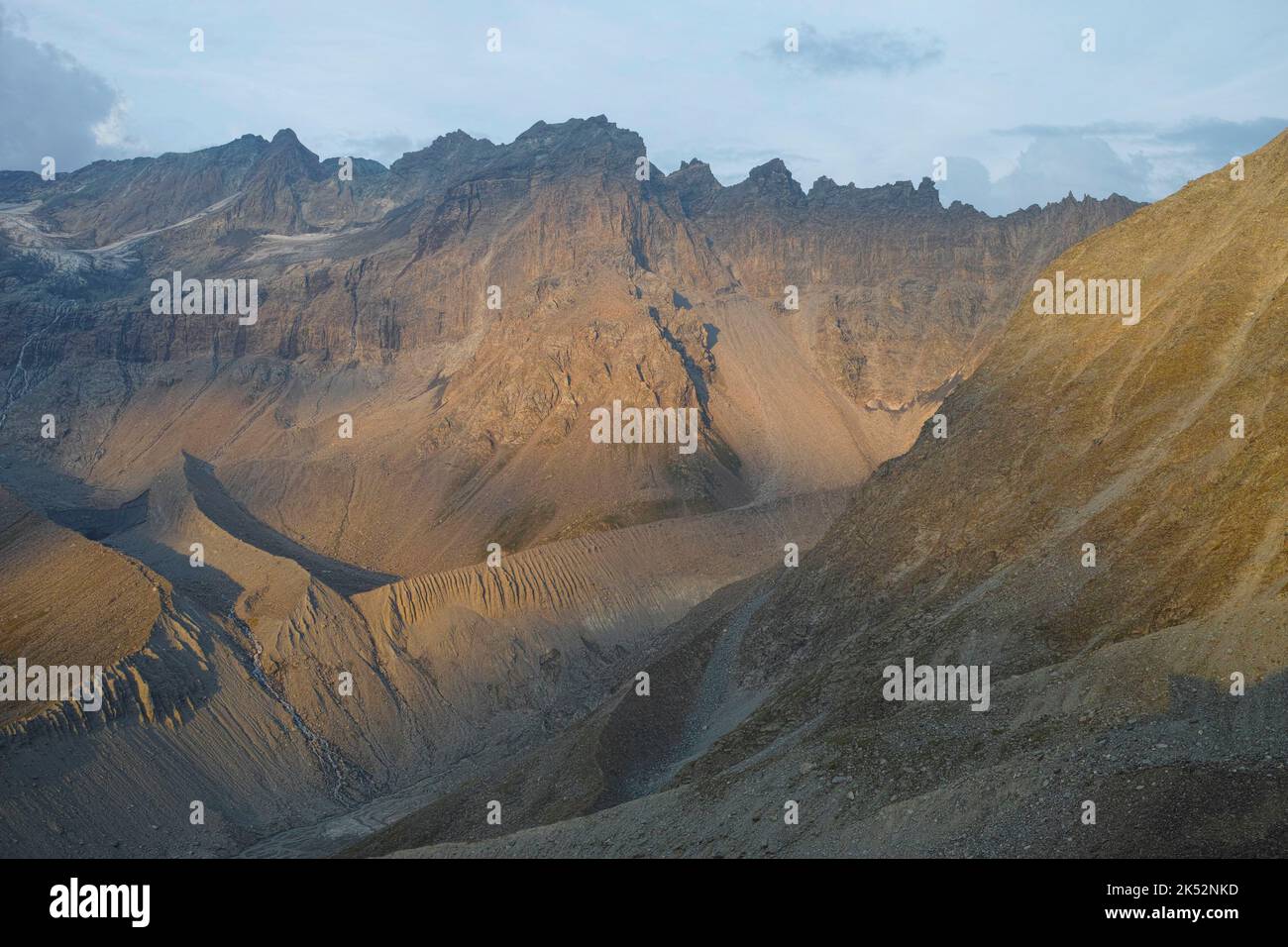 Switzerland, Valais, Entremont valley, Vélan range, morainic valleys ...