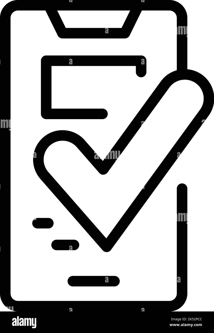 Approved quiz icon outline vector. Exam poster. Ask test Stock Vector ...