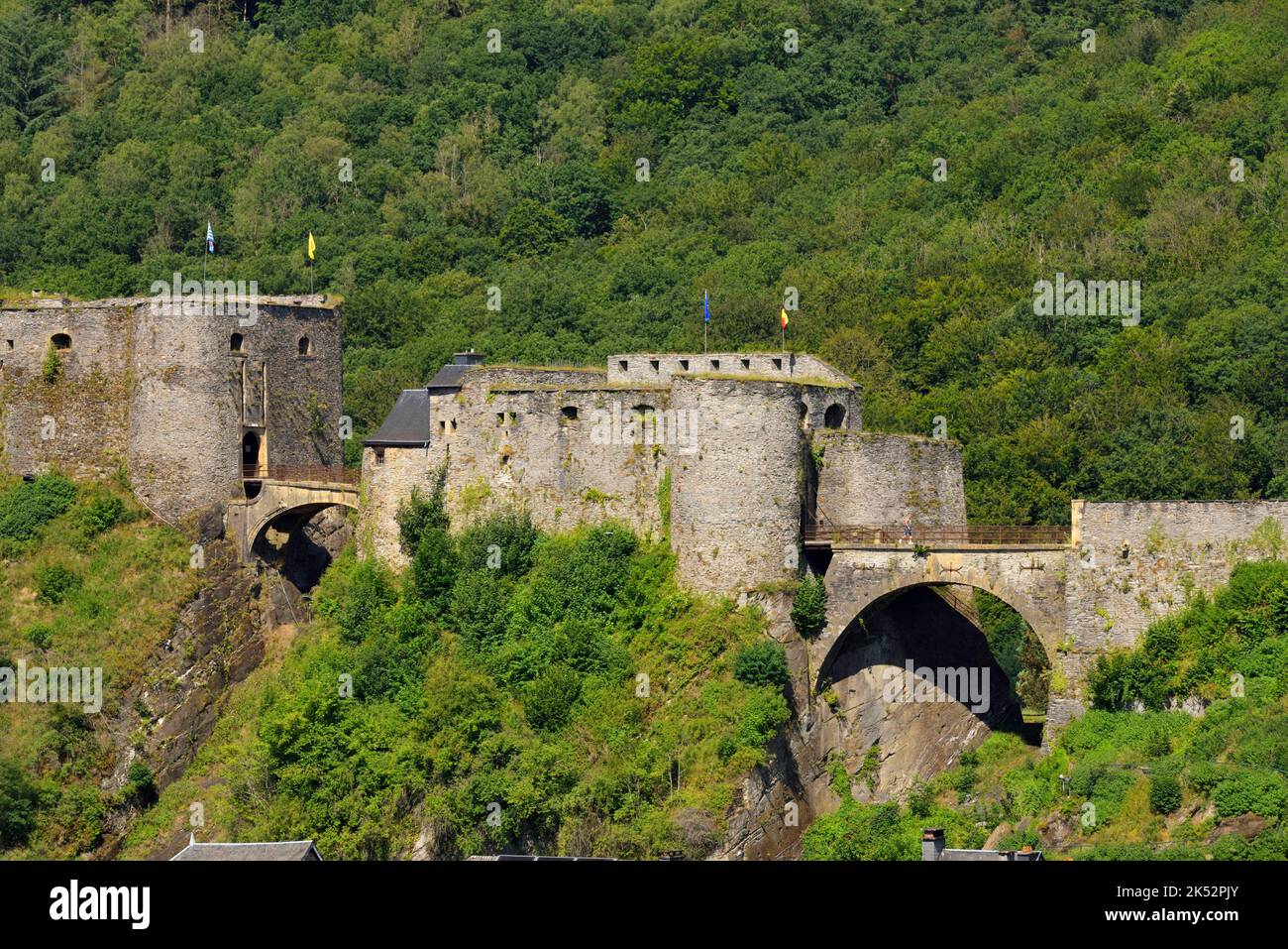 Belgium Province Of Luxembourg Bouillon Castle Overlooking The Town 