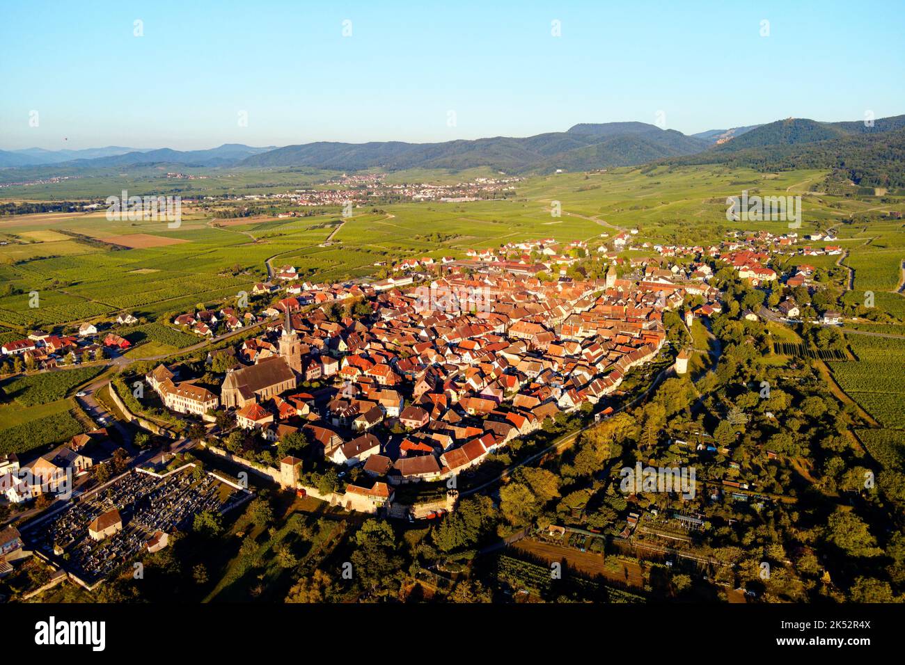 Aerial view medieval walled city hi-res stock photography and images ...