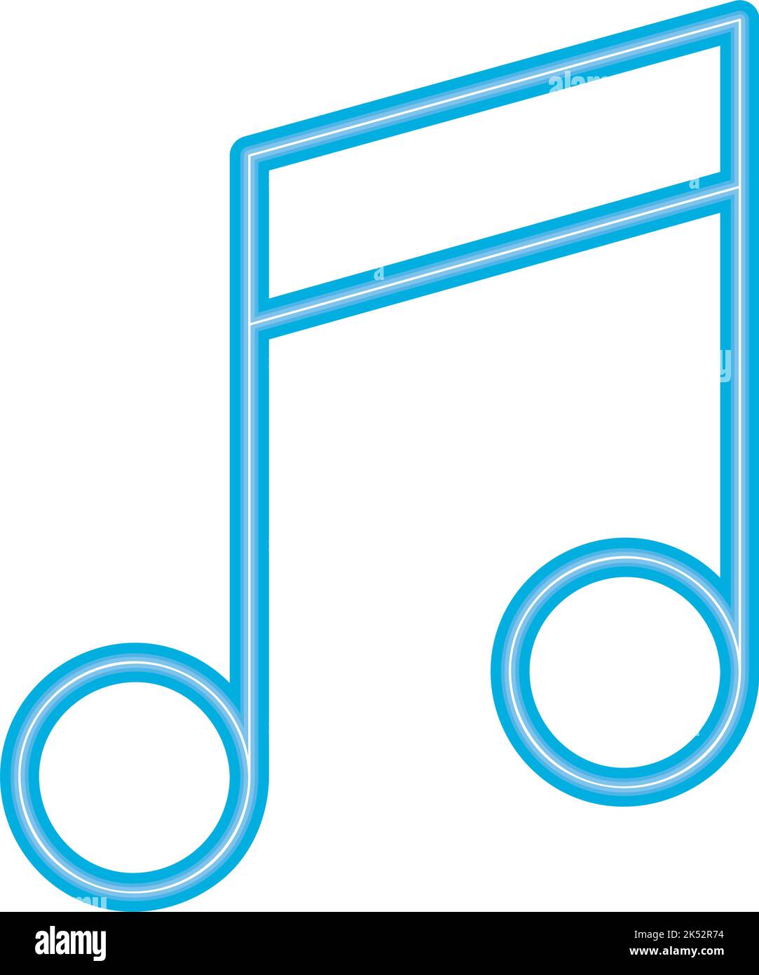 music note neon light icon Stock Vector Image & Art Alamy