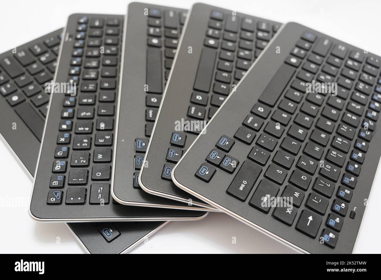 Computer keyboard, Home office with portable modern technology, F