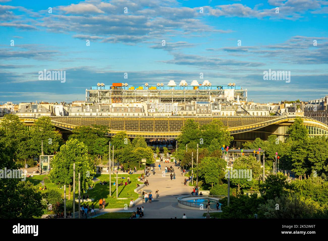 France, Paris, the canonry of the Forum des Halles and the Georges Pompidou center Stock Photo