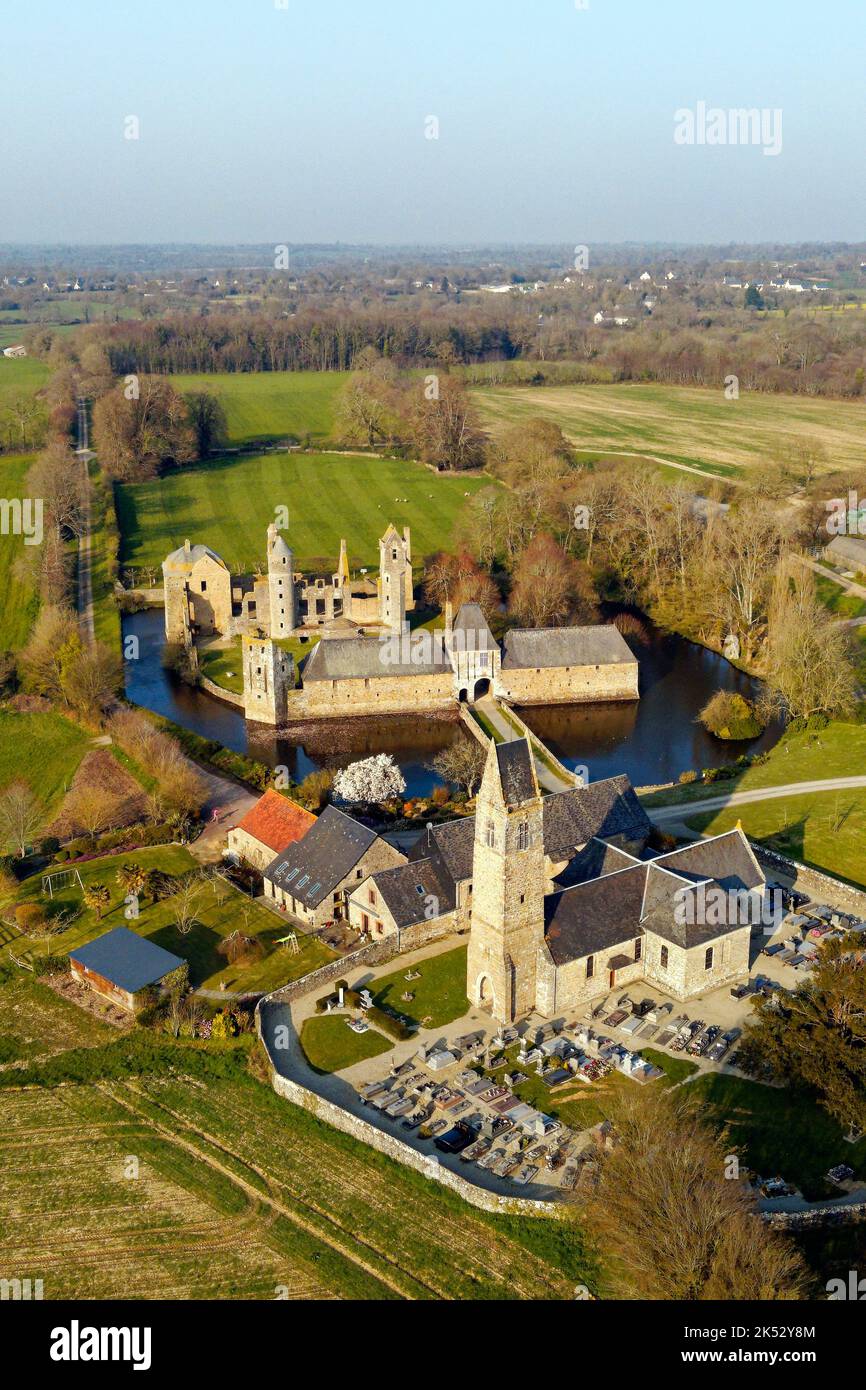 France, Manche, Cotentin Peninsula, Gratot, Gratot church and Gratot