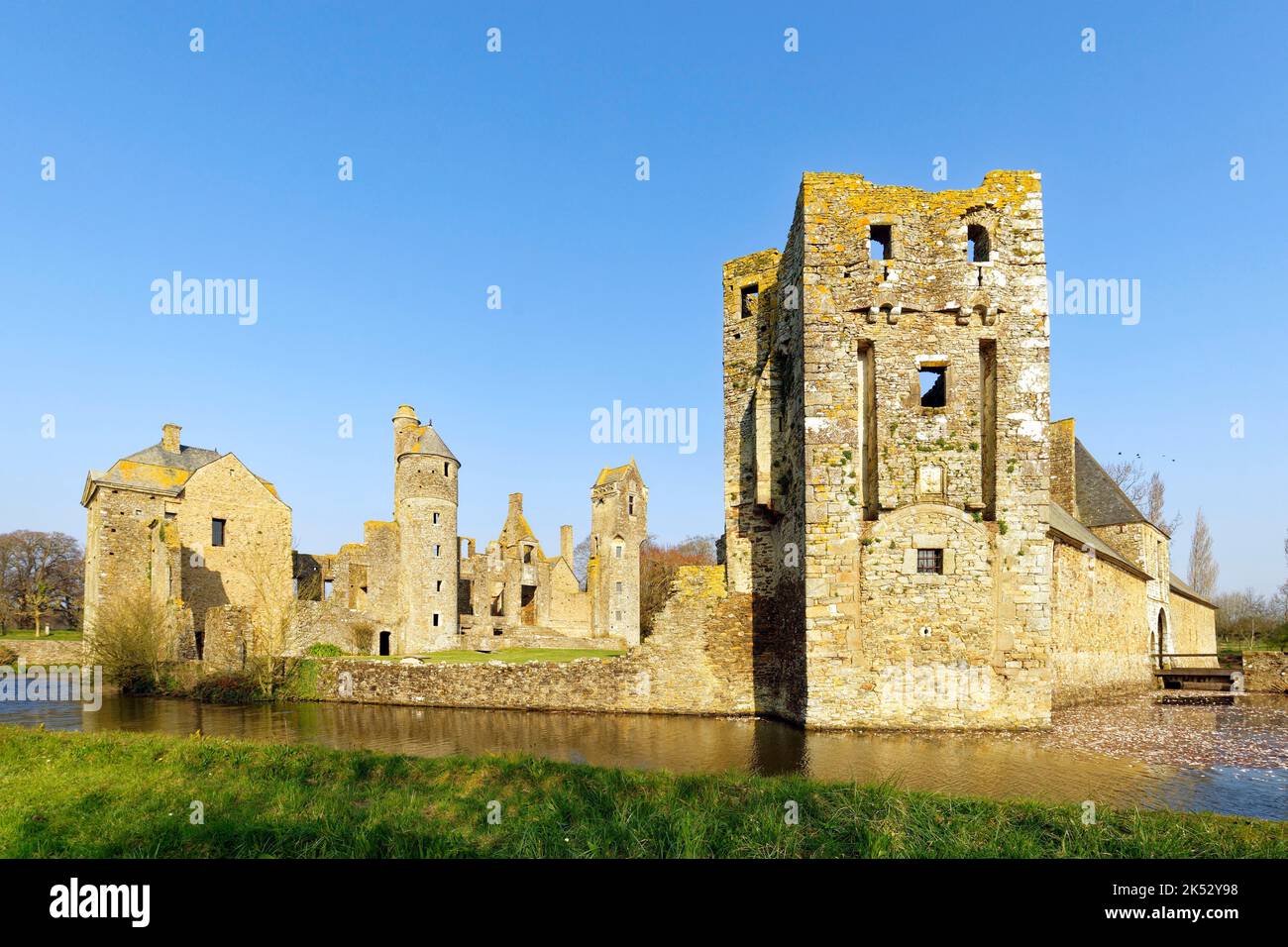 France, Manche, Cotentin Peninsula, Gratot, Gratot castle Stock Photo