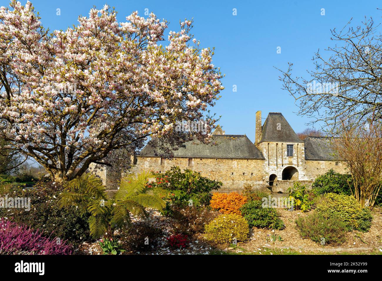 France, Manche, Cotentin Peninsula, Gratot, Gratot castle Stock Photo