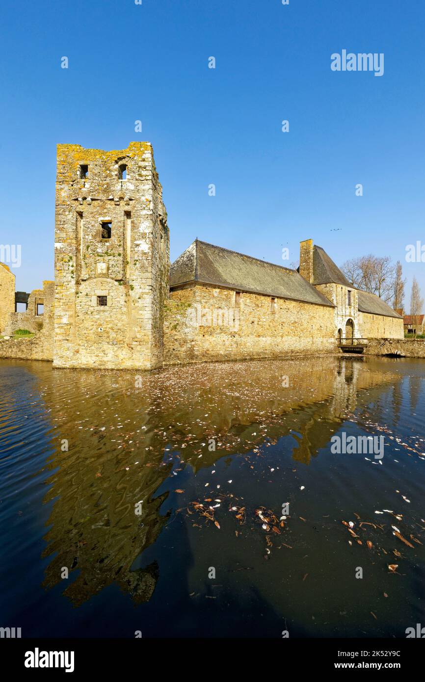 France, Manche, Cotentin Peninsula, Gratot, Gratot castle Stock Photo