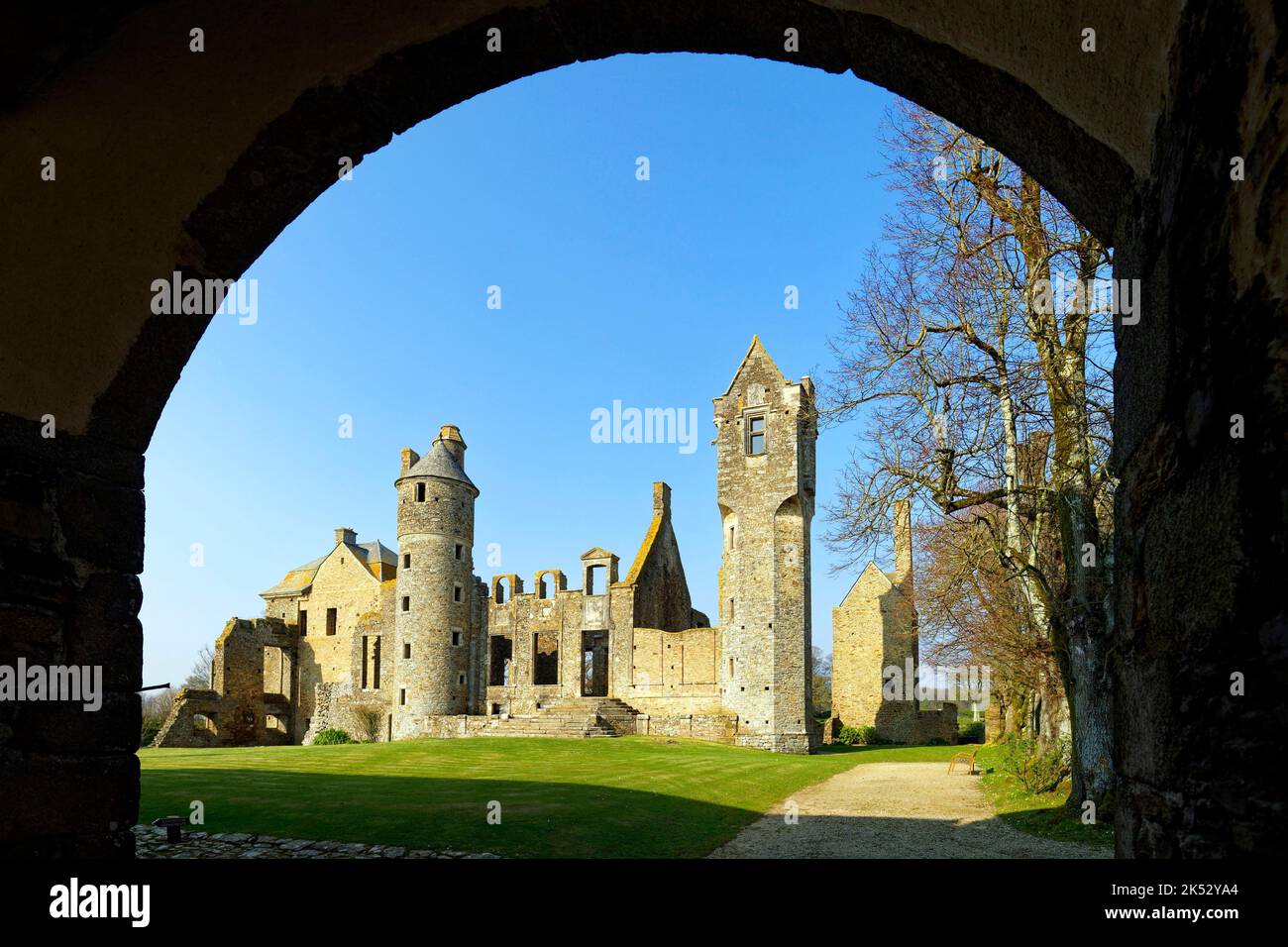 France, Manche, Cotentin Peninsula, Gratot, Gratot castle Stock Photo