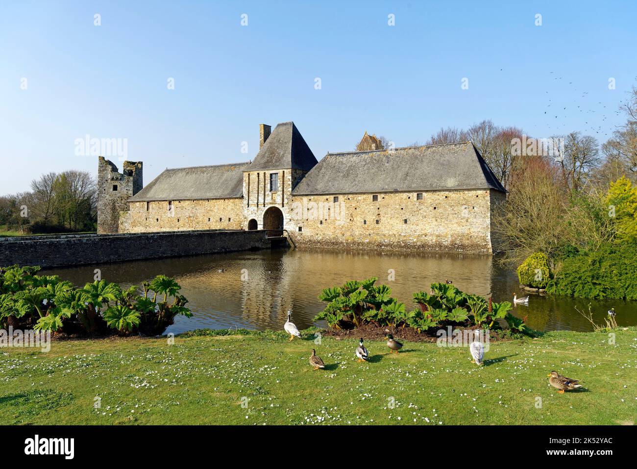 France, Manche, Cotentin Peninsula, Gratot, Gratot castle Stock Photo