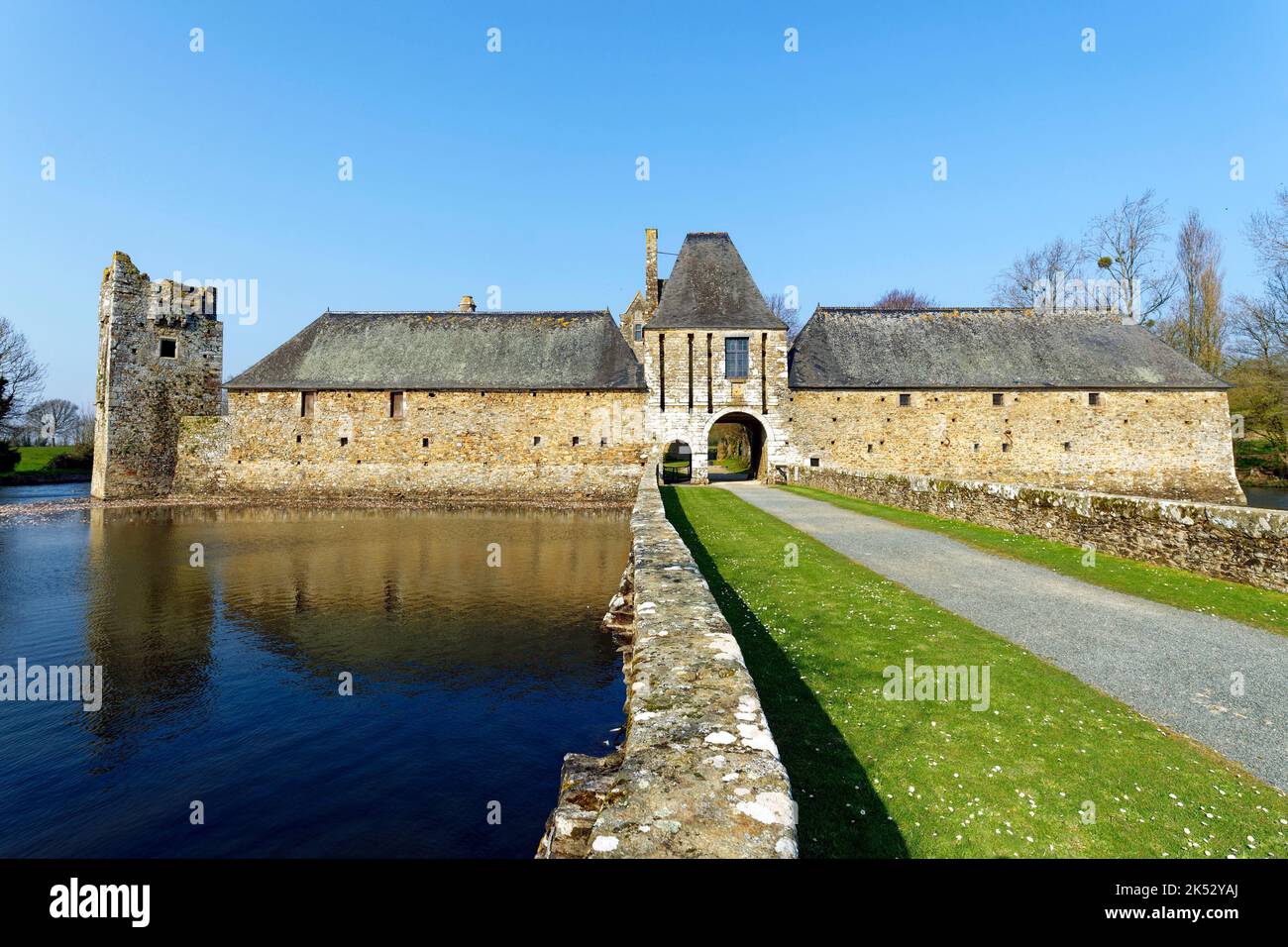 France, Manche, Cotentin Peninsula, Gratot, Gratot castle Stock Photo