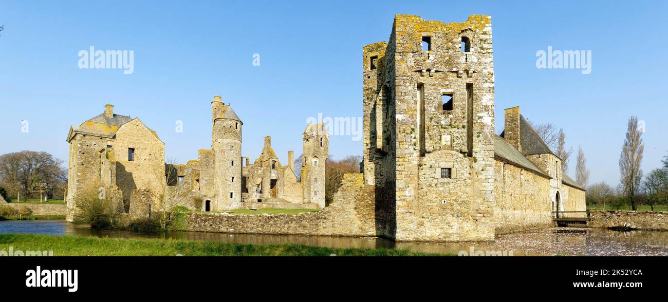 France, Manche, Cotentin Peninsula, Gratot, Gratot castle Stock Photo