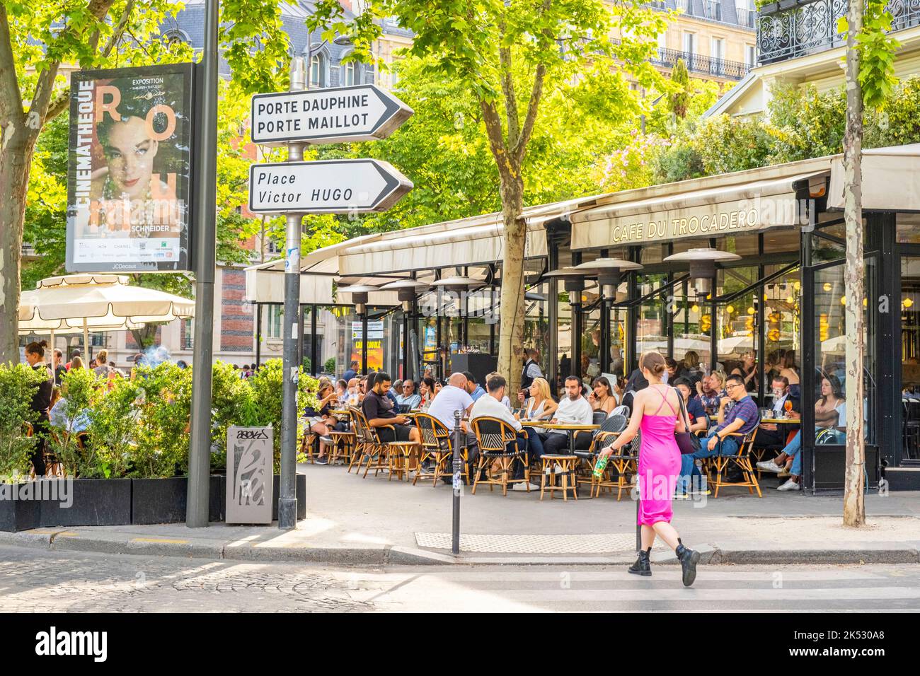 France, Paris, Trocadero square, Trocadero cafe, terrace Stock Photo