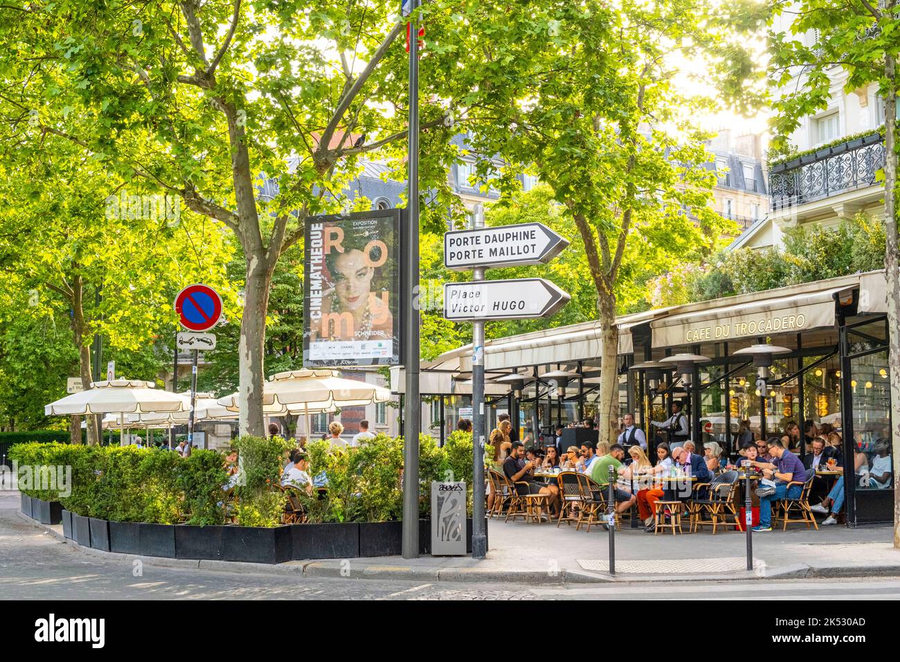 France, Paris, Trocadero square, Trocadero cafe, terrace Stock Photo