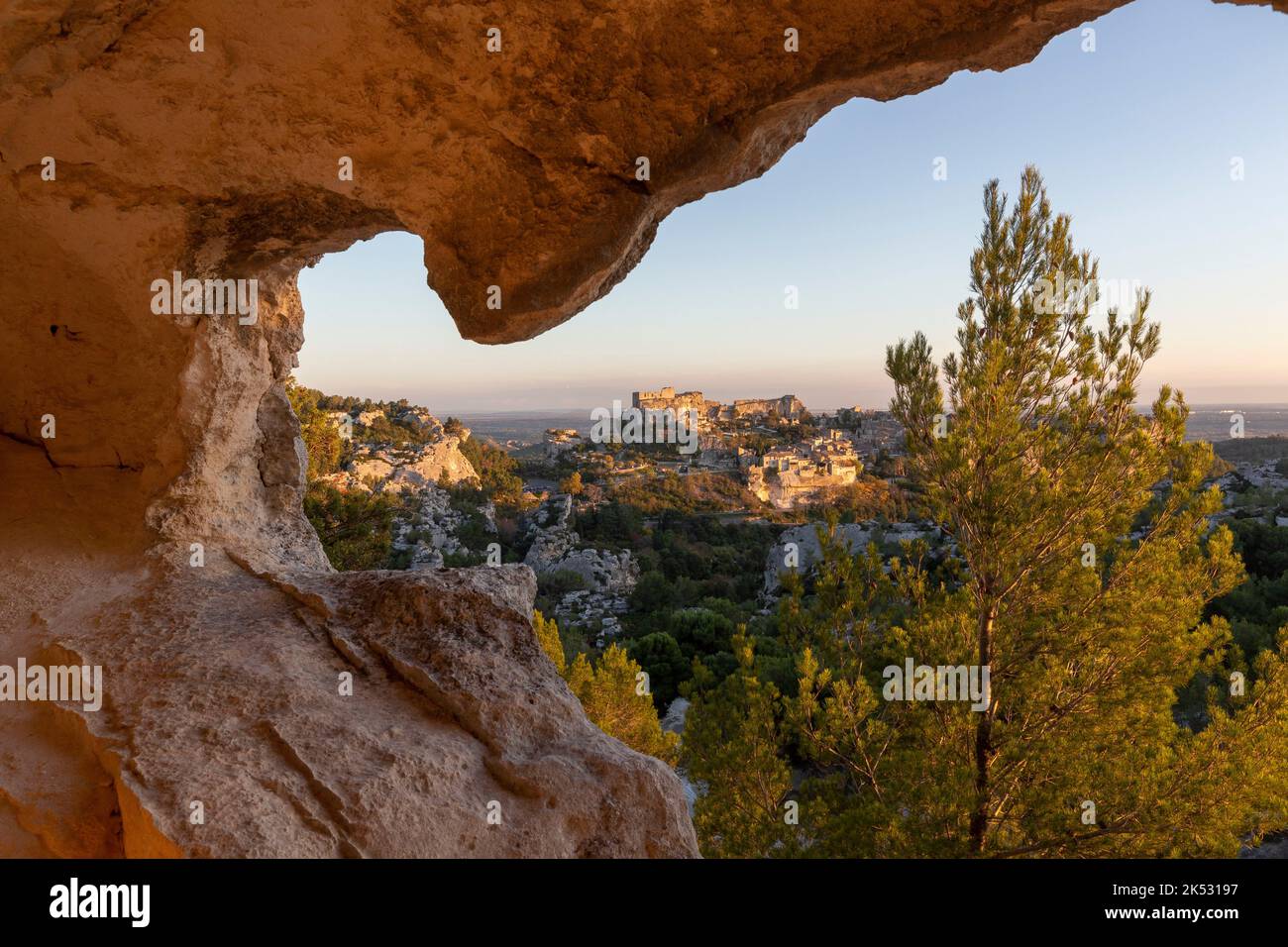 France, Bouches-du-Rhône, Alpilles regional natural park, Les Baux-de ...