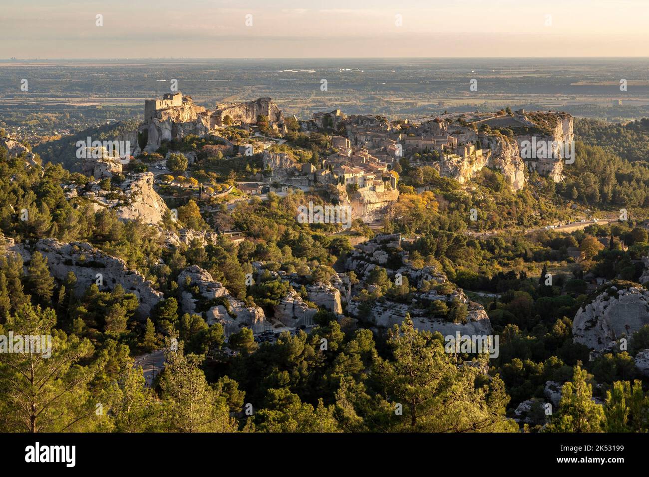 France, Bouches-du-Rhône, Alpilles regional natural park, Les Baux-de ...