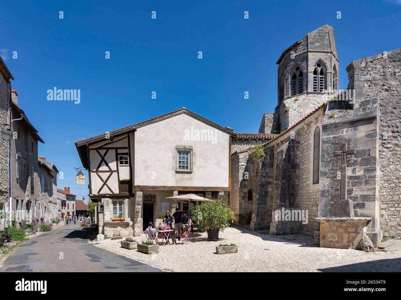 France, Allier, Charroux, The Most Beautiful Villages of France Stock