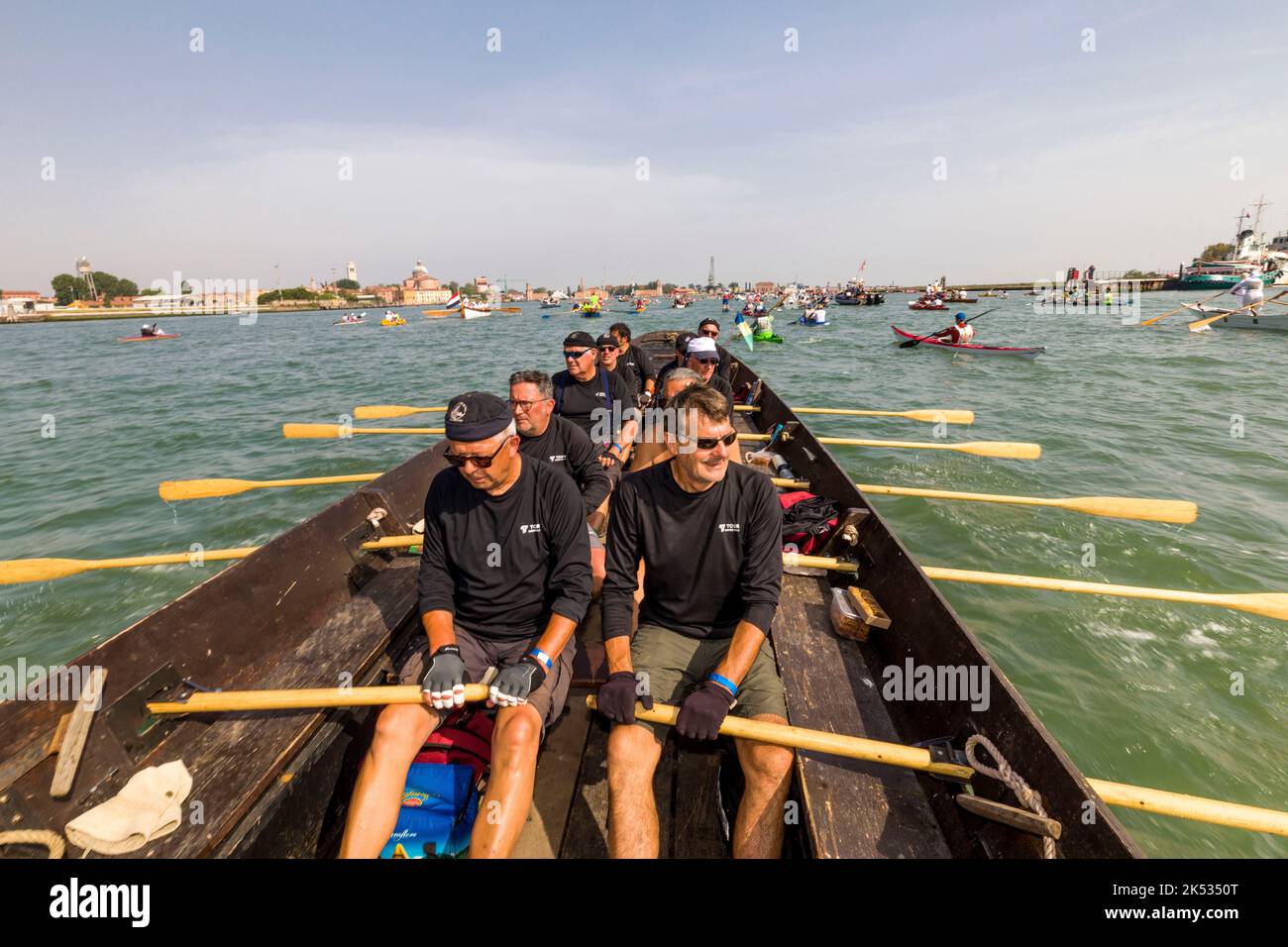 32 Rowers Boat Italy, Venice, listed as World Heritage by UNESCO, La Vogalonga is a 32 ...