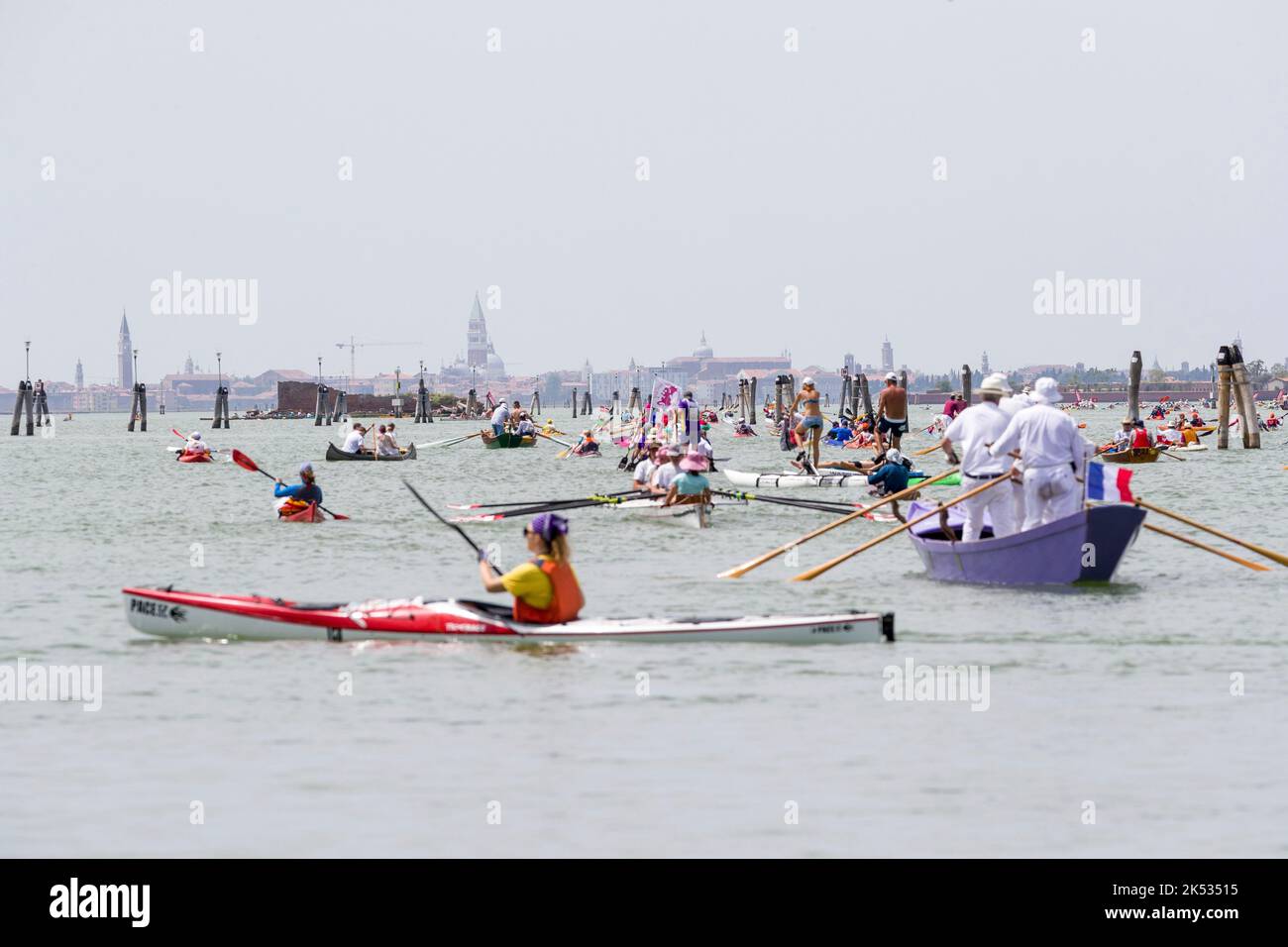 32 Rowers Boat Italy, Venice, listed as World Heritage by UNESCO, La Vogalonga is a 32 ...