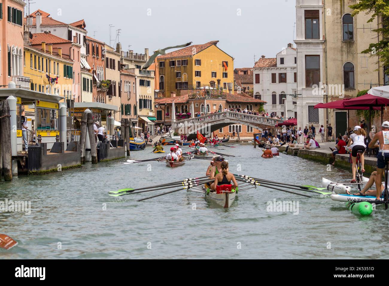 32 Rowers Boat Italy, Venice, listed as World Heritage by UNESCO, La Vogalonga is a 32 ...
