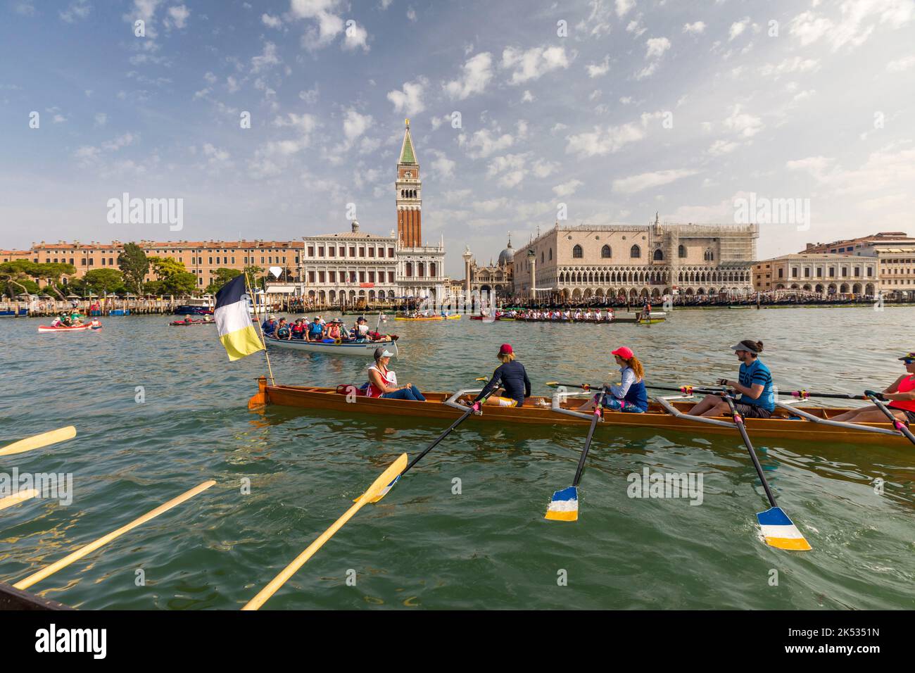 32 Rowers Boat Italy, Venice, listed as World Heritage by UNESCO, La Vogalonga is a 32 ...