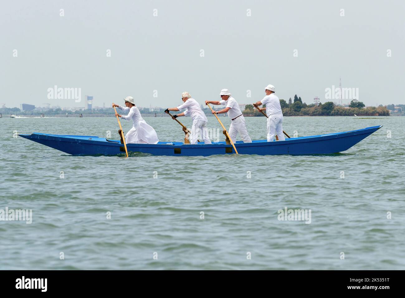 32 Rowers Boat Italy, Venice, listed as World Heritage by UNESCO, La Vogalonga is a 32 ...
