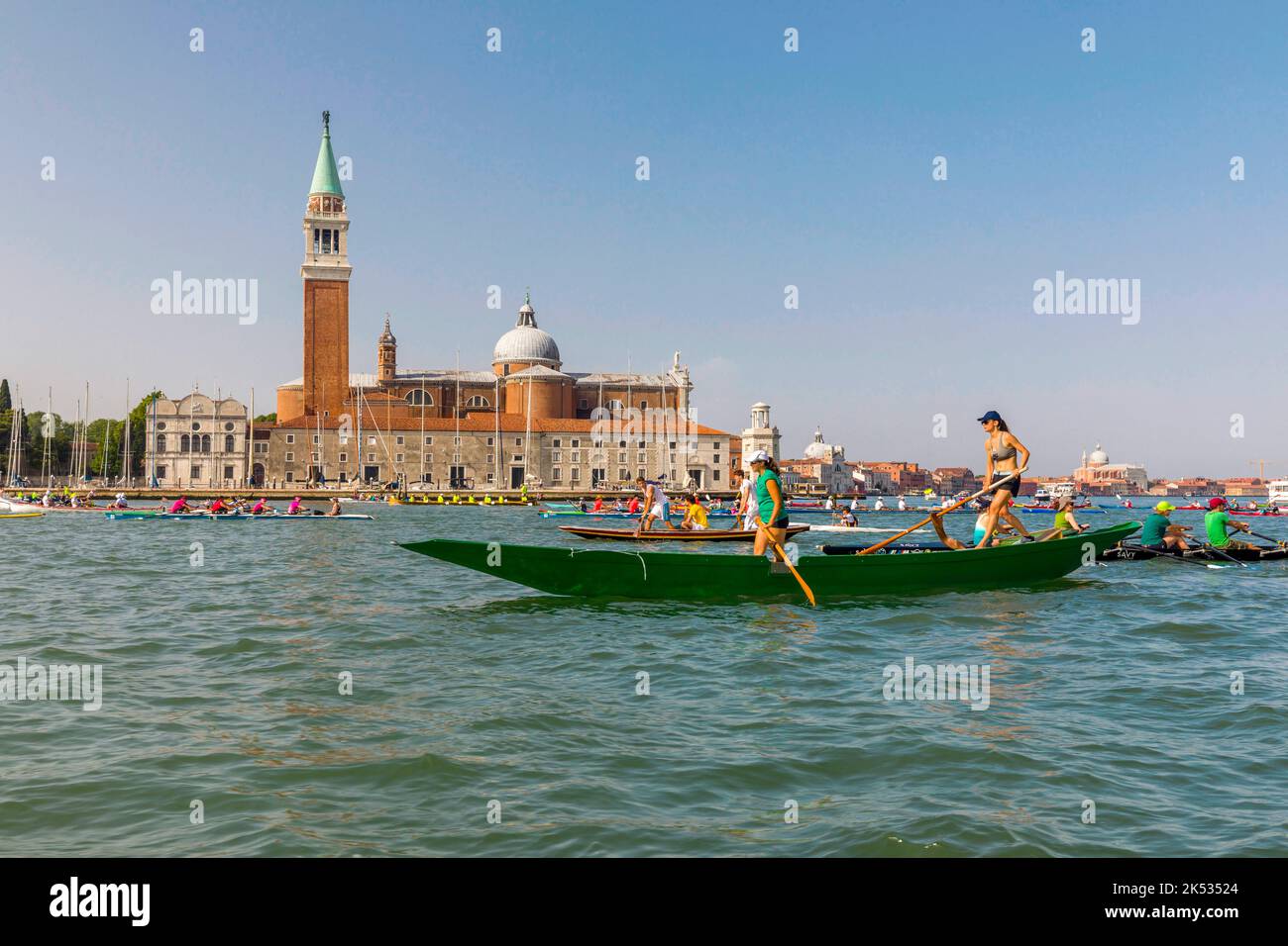 32 Rowers Boat Italy, Venice, listed as World Heritage by UNESCO, La Vogalonga is a 32 ...