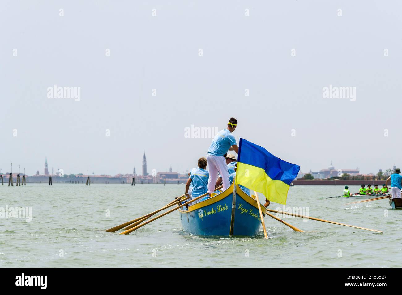 32 Rowers Boat Italy, Venice, listed as World Heritage by UNESCO, La Vogalonga is a 32 ...
