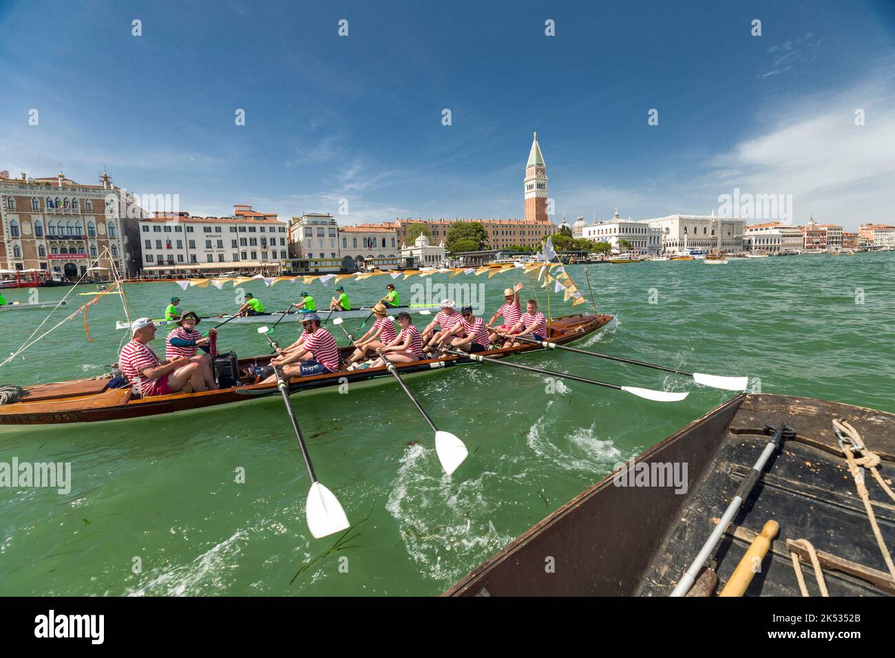 32 Rowers Boat Italy, Venice, listed as World Heritage by UNESCO, La Vogalonga is a 32 ...