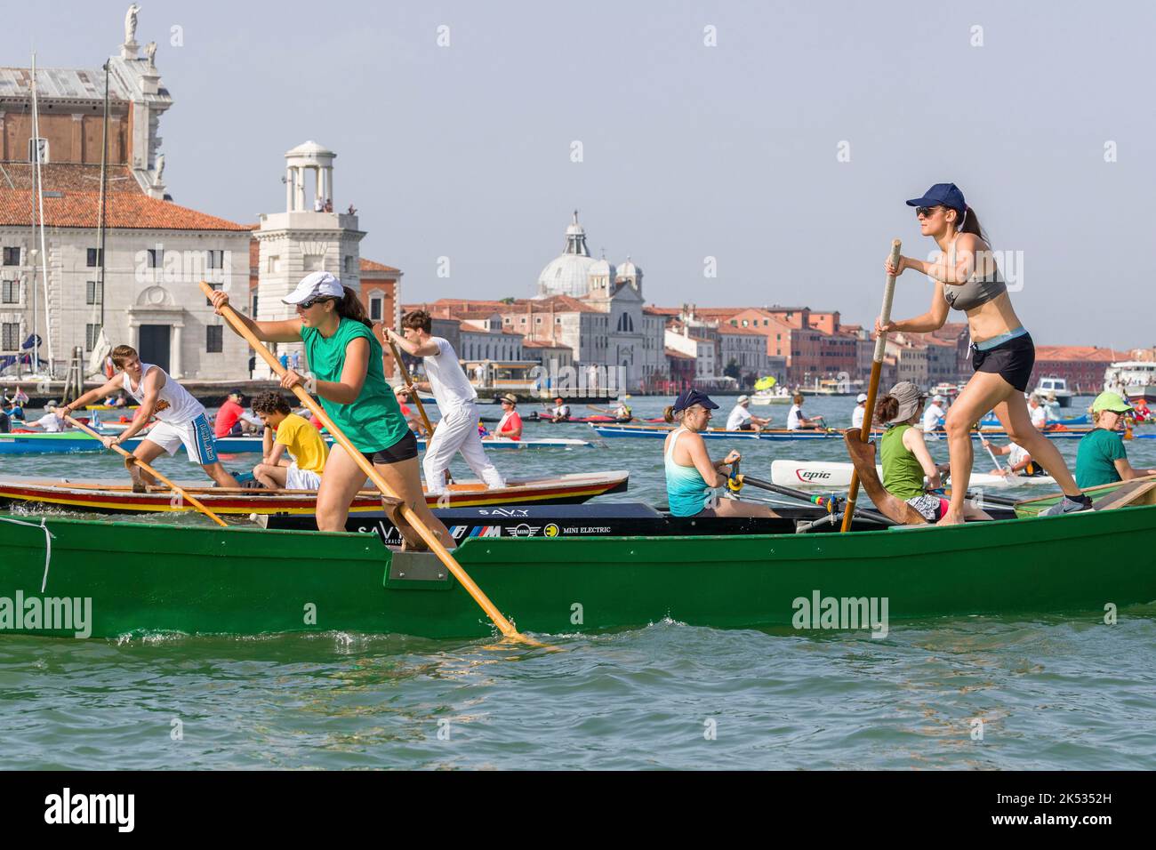 32 Rowers Boat Italy, Venice, listed as World Heritage by UNESCO, La Vogalonga is a 32 ...