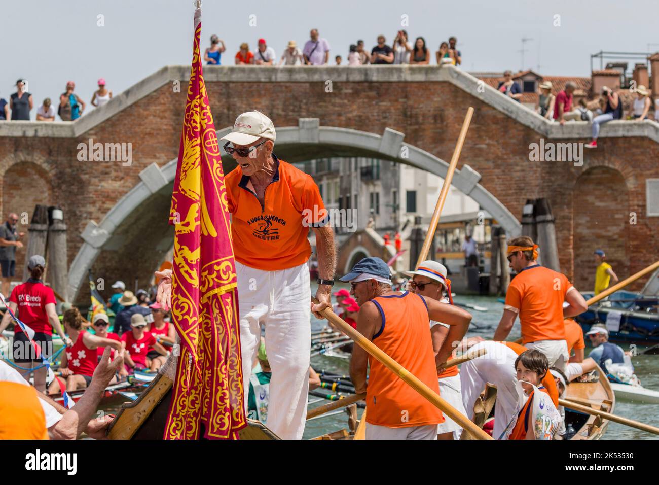 32 Rowers Boat Italy, Venice, listed as World Heritage by UNESCO, La Vogalonga is a 32 ...