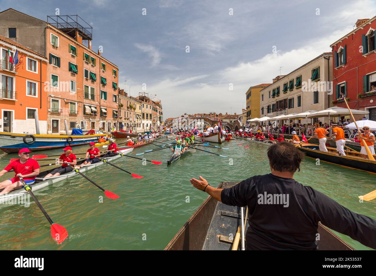 32 Rowers Boat Italy, Venice, listed as World Heritage by UNESCO, La Vogalonga is a 32 ...